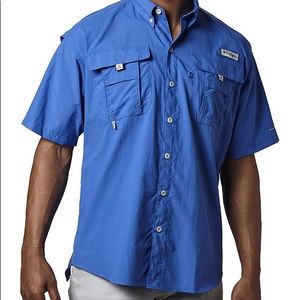 Columbia Men's PFG Bahama II Short Sleeve Blue M